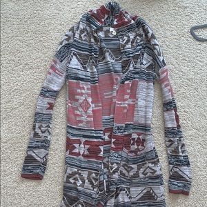 Long Patterned Cardigan